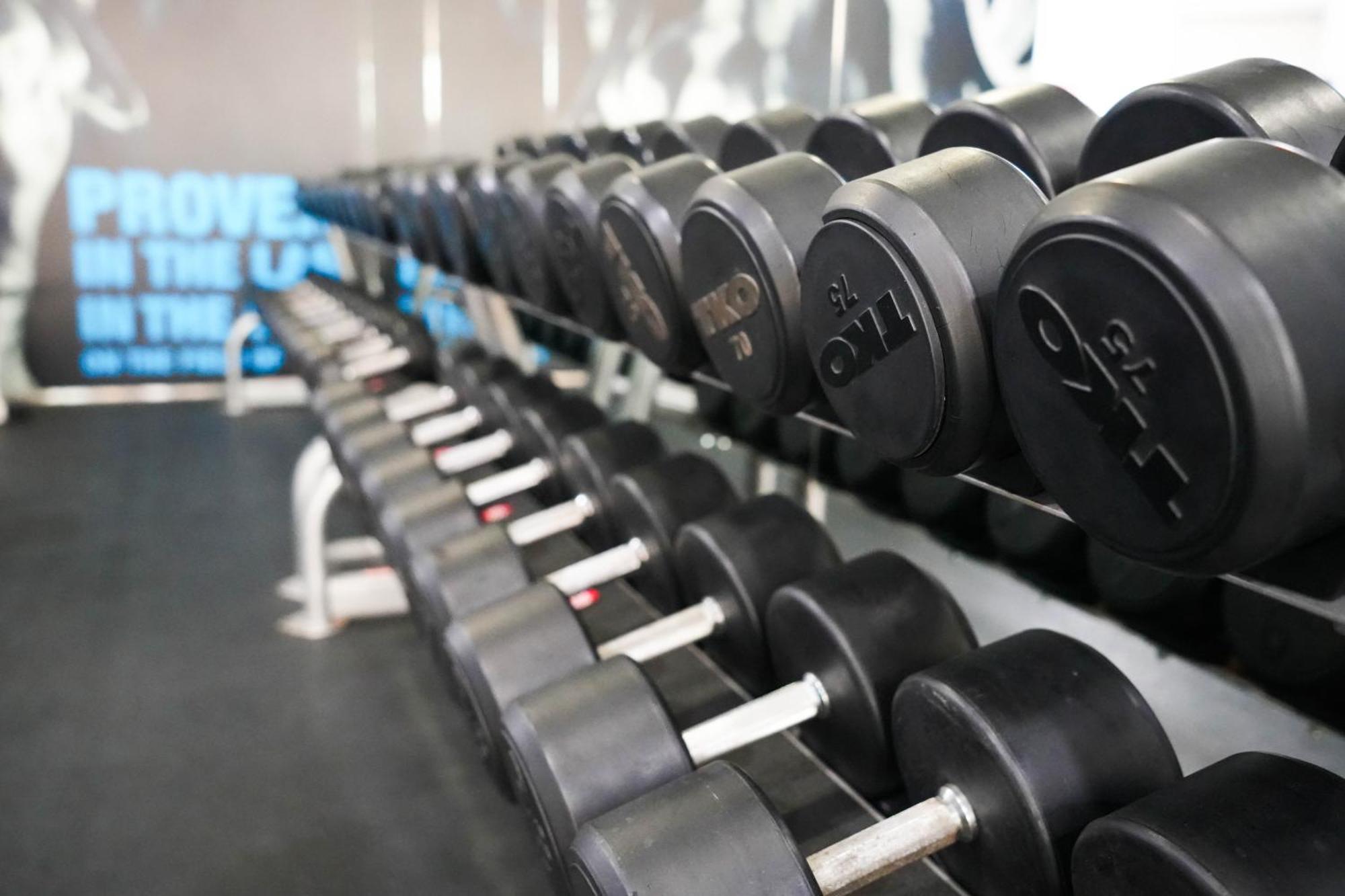 Готель Moevenpick Grand Al Bustan Дубай Екстер'єр фото Dumbbells on a rack